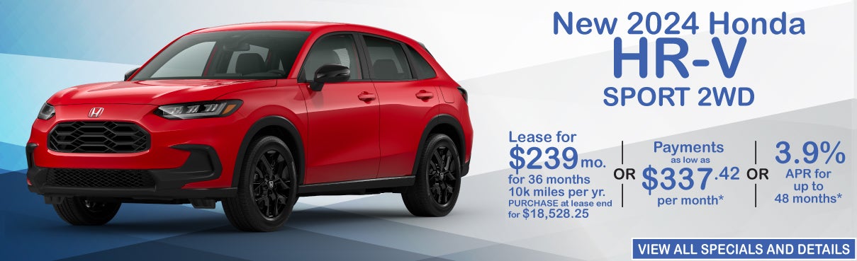 New 2024 Honda HR-V special offer near Greensboro