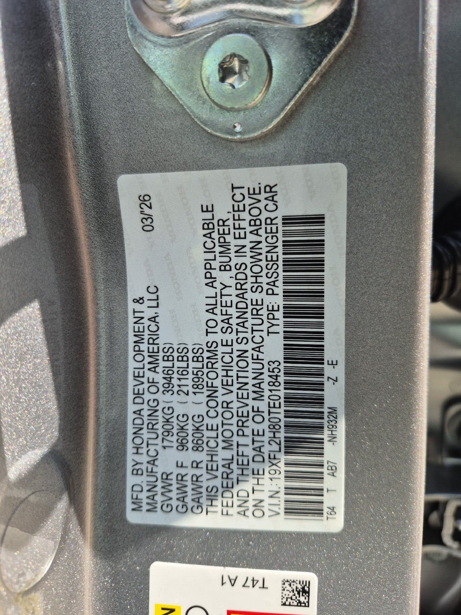 2026 Honda Civic Hatchback Sport