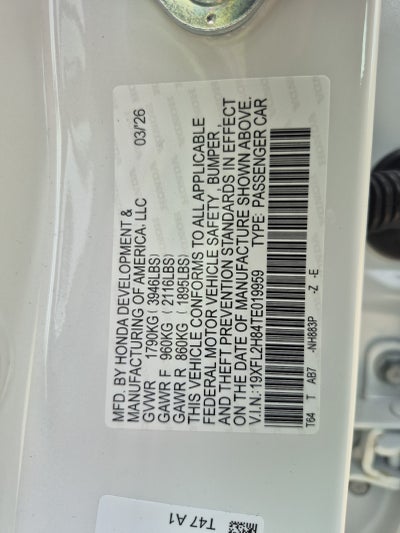 2026 Honda Civic Hatchback Sport