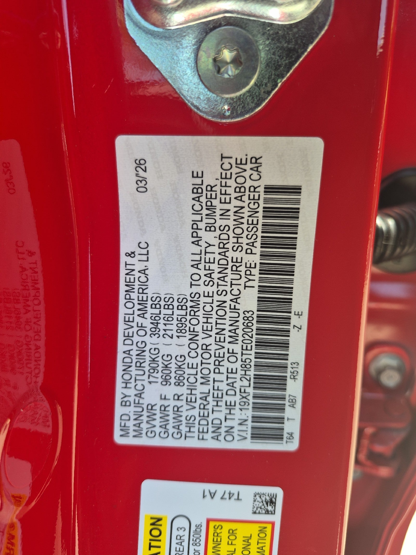 2026 Honda Civic Hatchback Sport