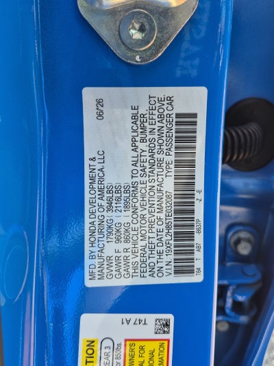 2026 Honda Civic Hatchback Sport