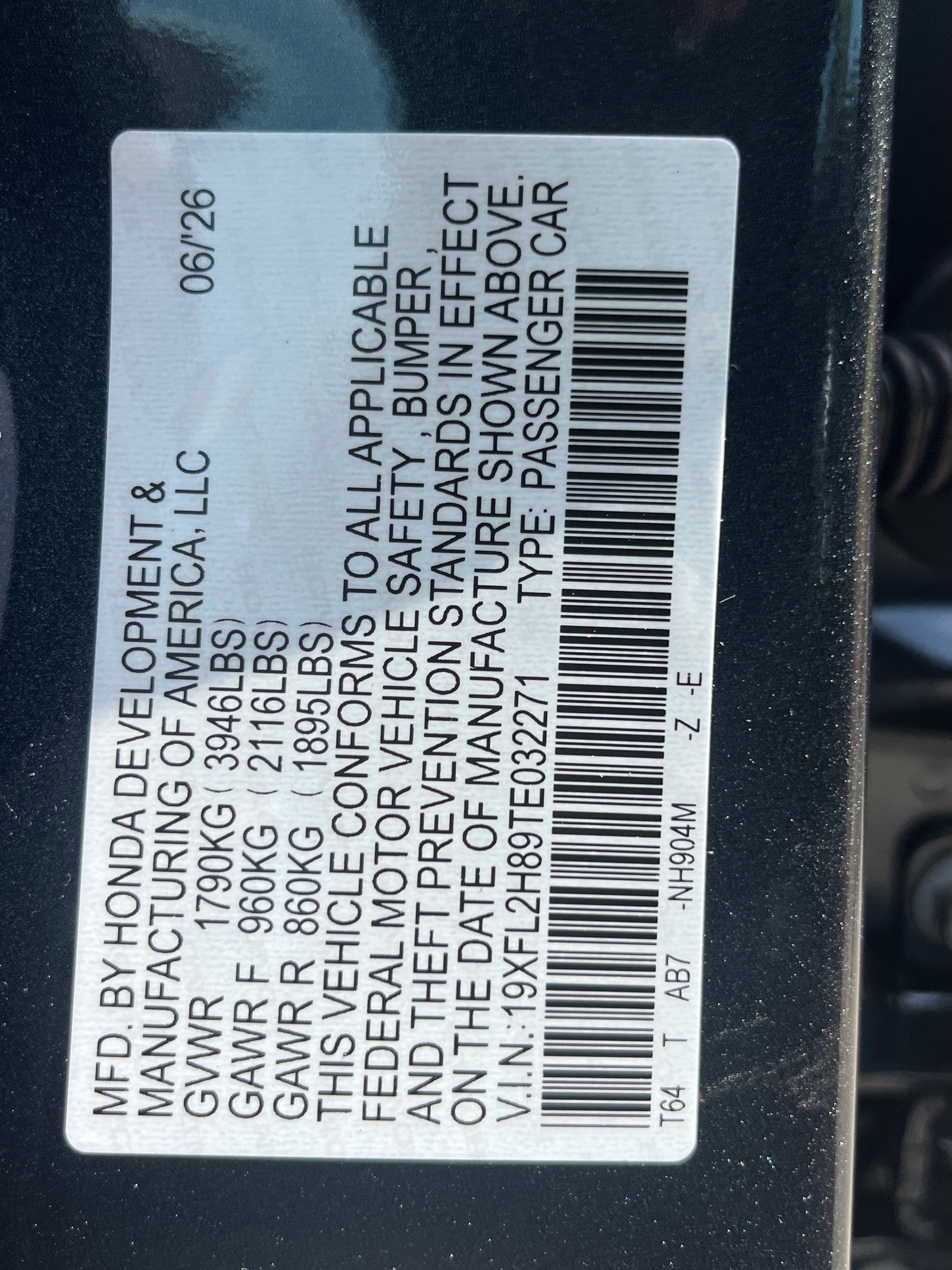 2026 Honda Civic Hatchback Sport