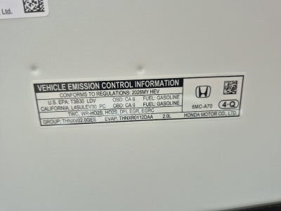 2026 Honda Civic Hatchback Hybrid Sport Touring