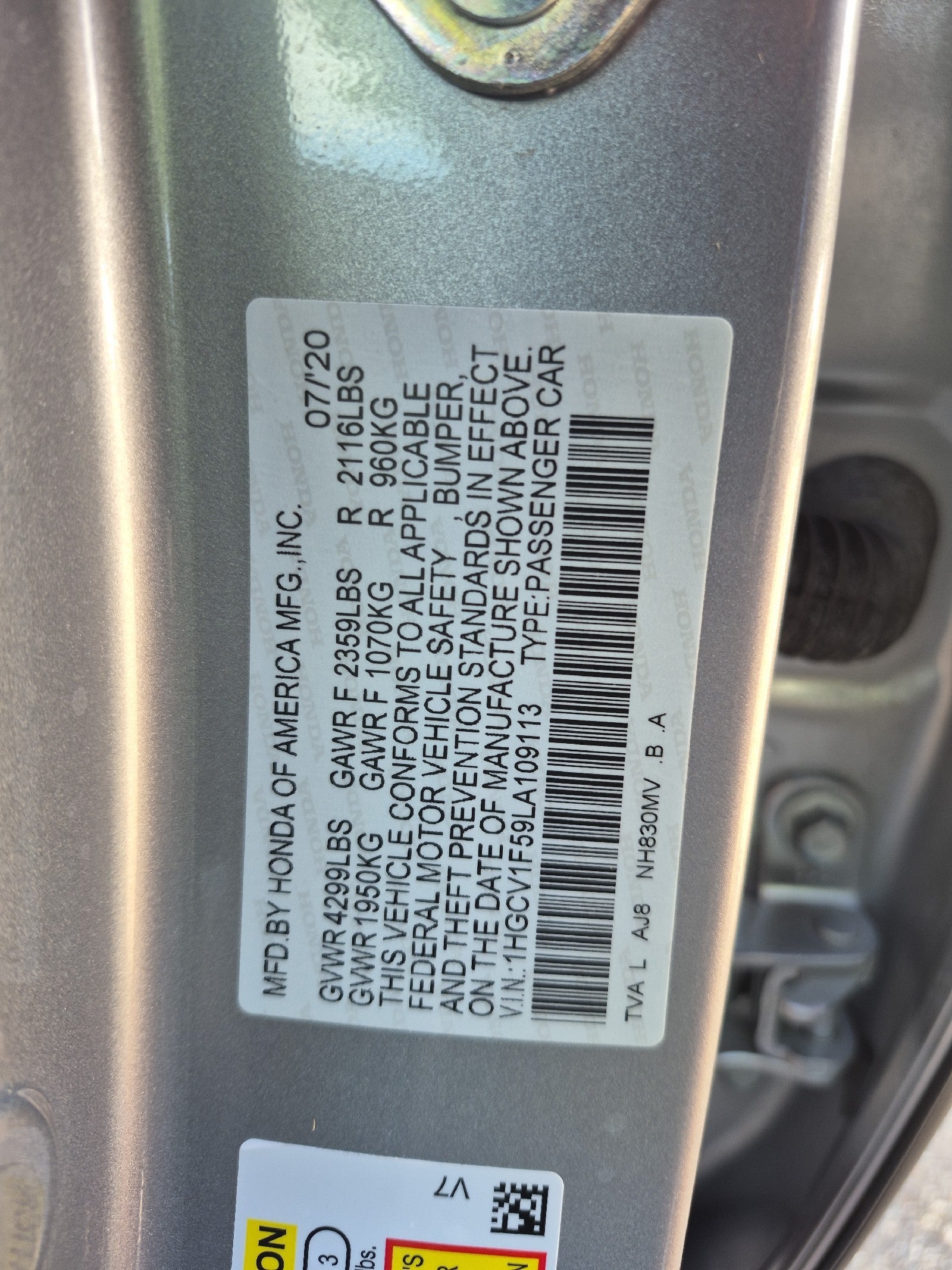 2020 Honda Accord Sedan EX-L