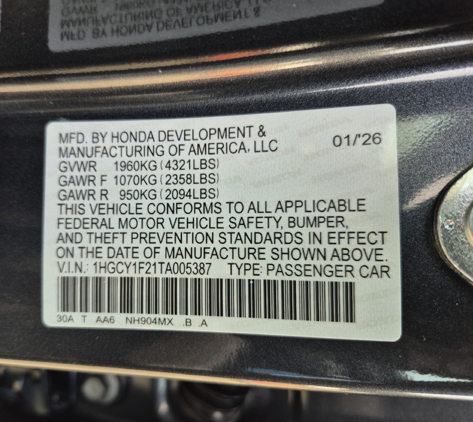 2026 Honda Accord Sedan LX