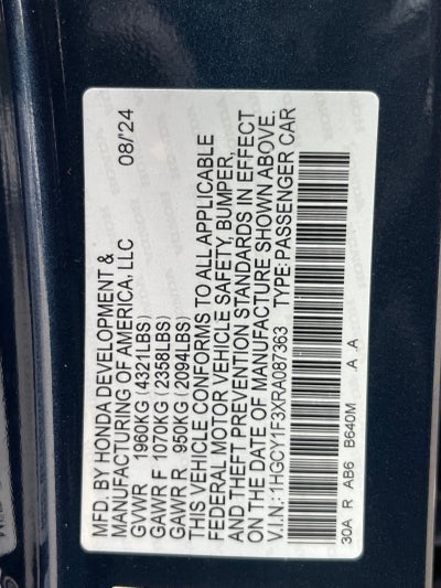 2024 Honda Accord Sedan EX
