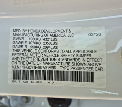 2026 Honda Accord Sedan SE