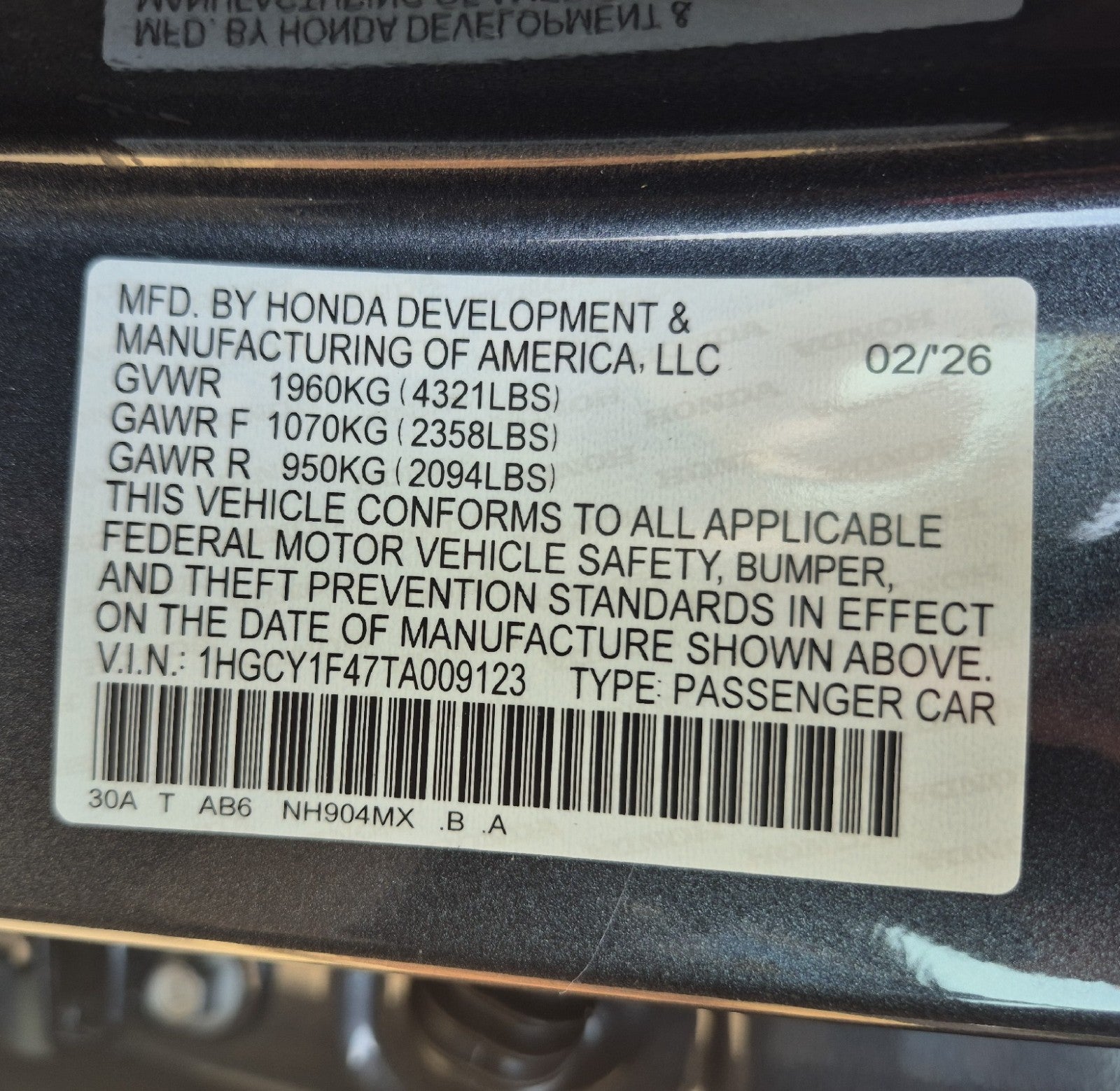 2026 Honda Accord Sedan SE