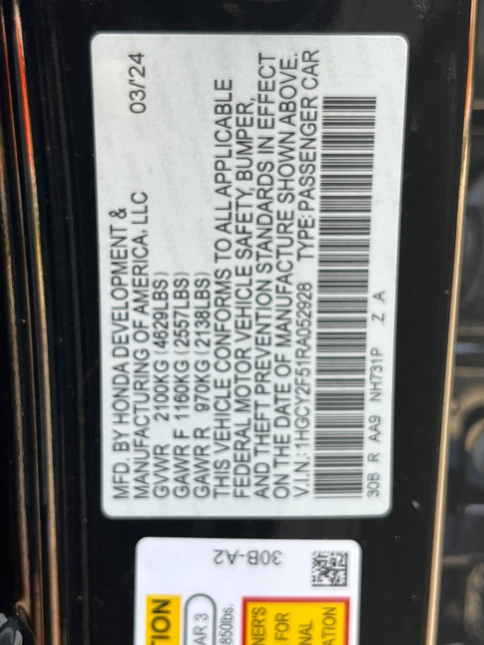 2024 Honda Accord Hybrid Sport