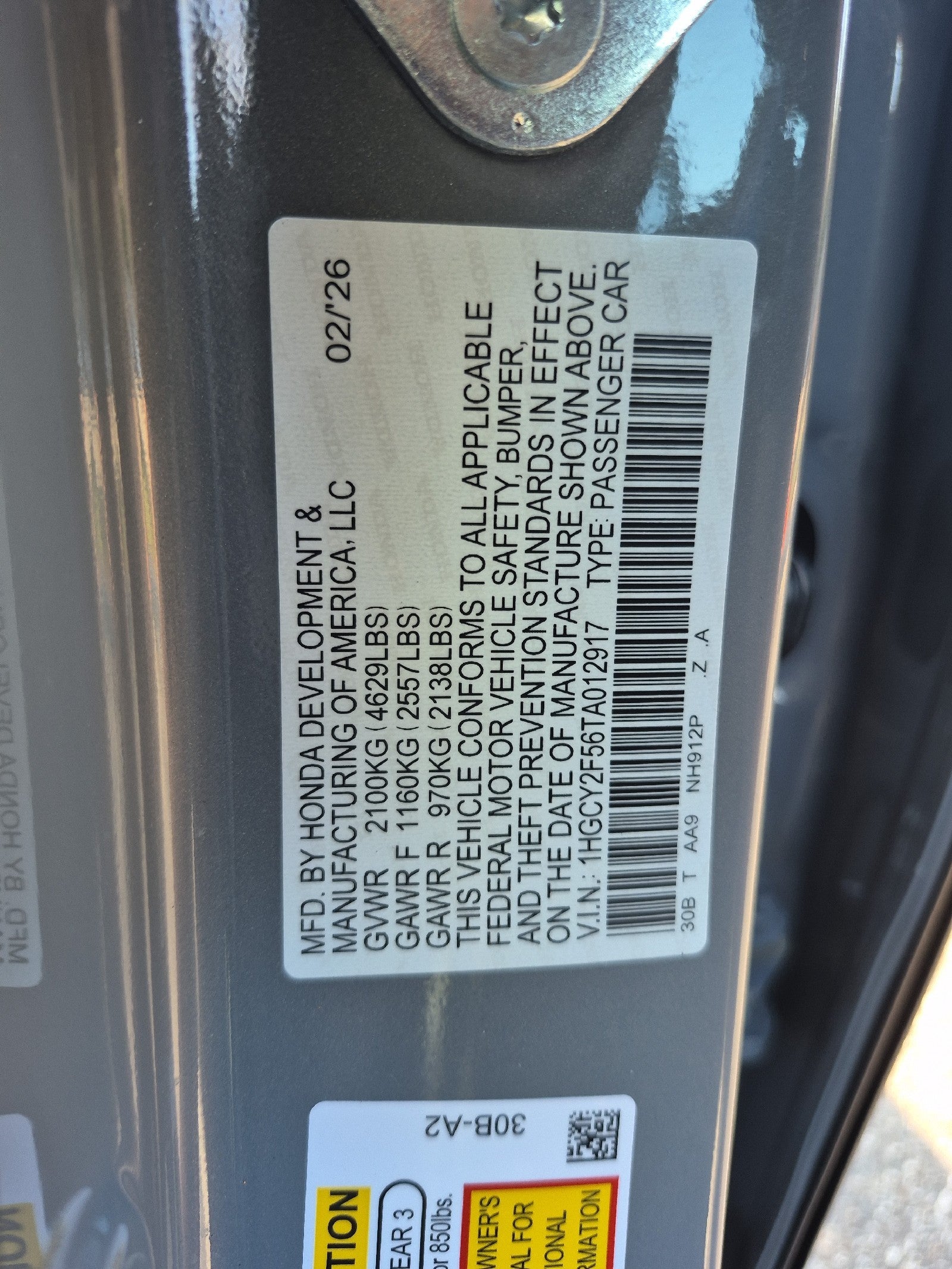 2026 Honda Accord Hybrid Sport