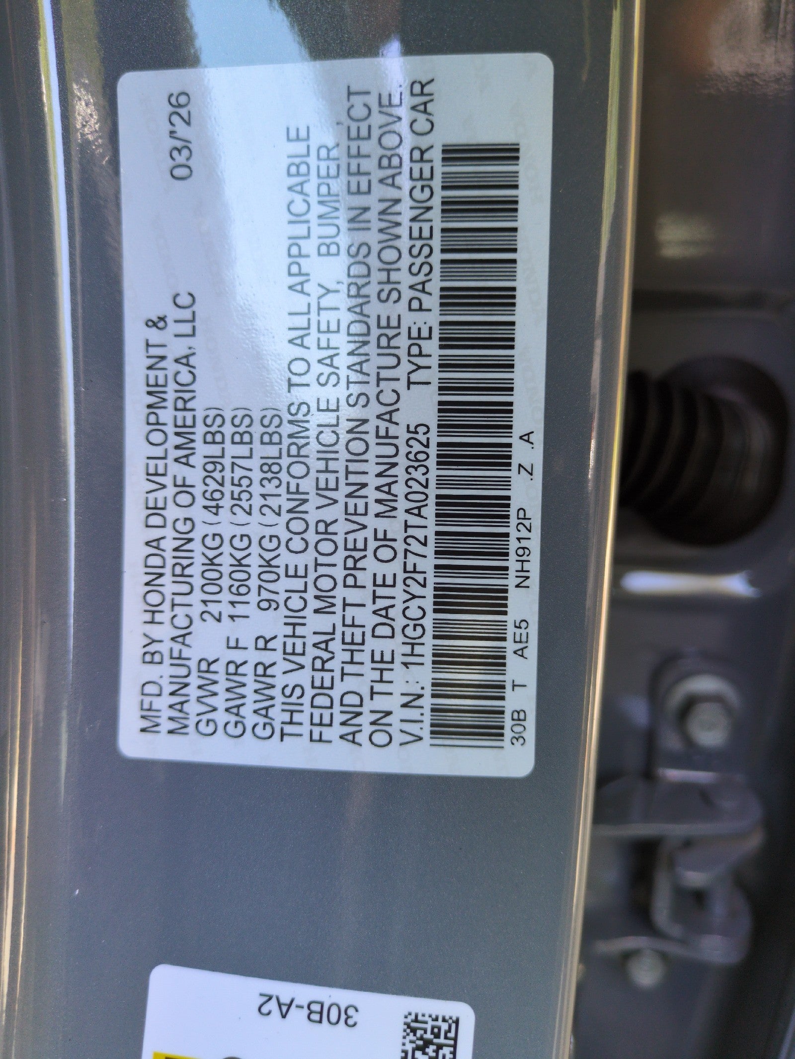 2026 Honda Accord Hybrid Sport-L