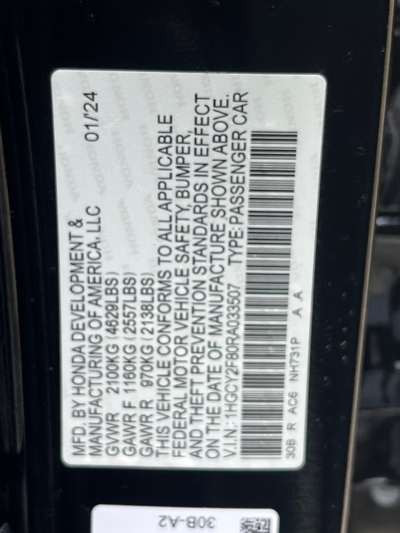 2024 Honda Accord Hybrid Touring