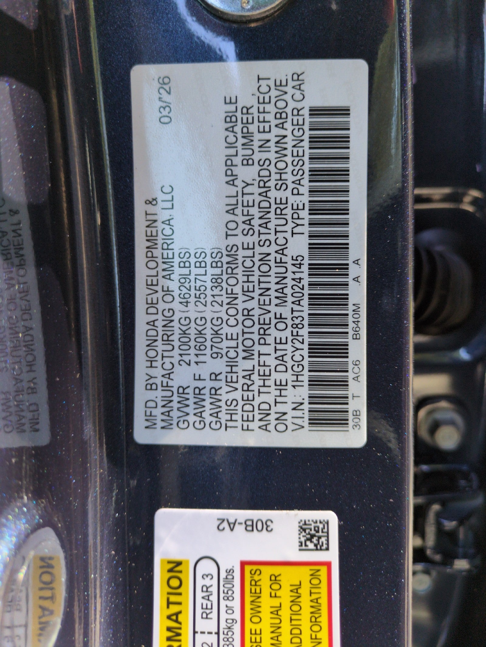 2026 Honda Accord Hybrid Touring