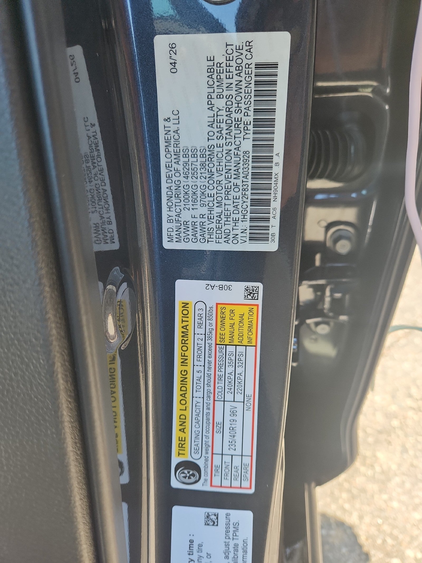 2026 Honda Accord Hybrid Touring