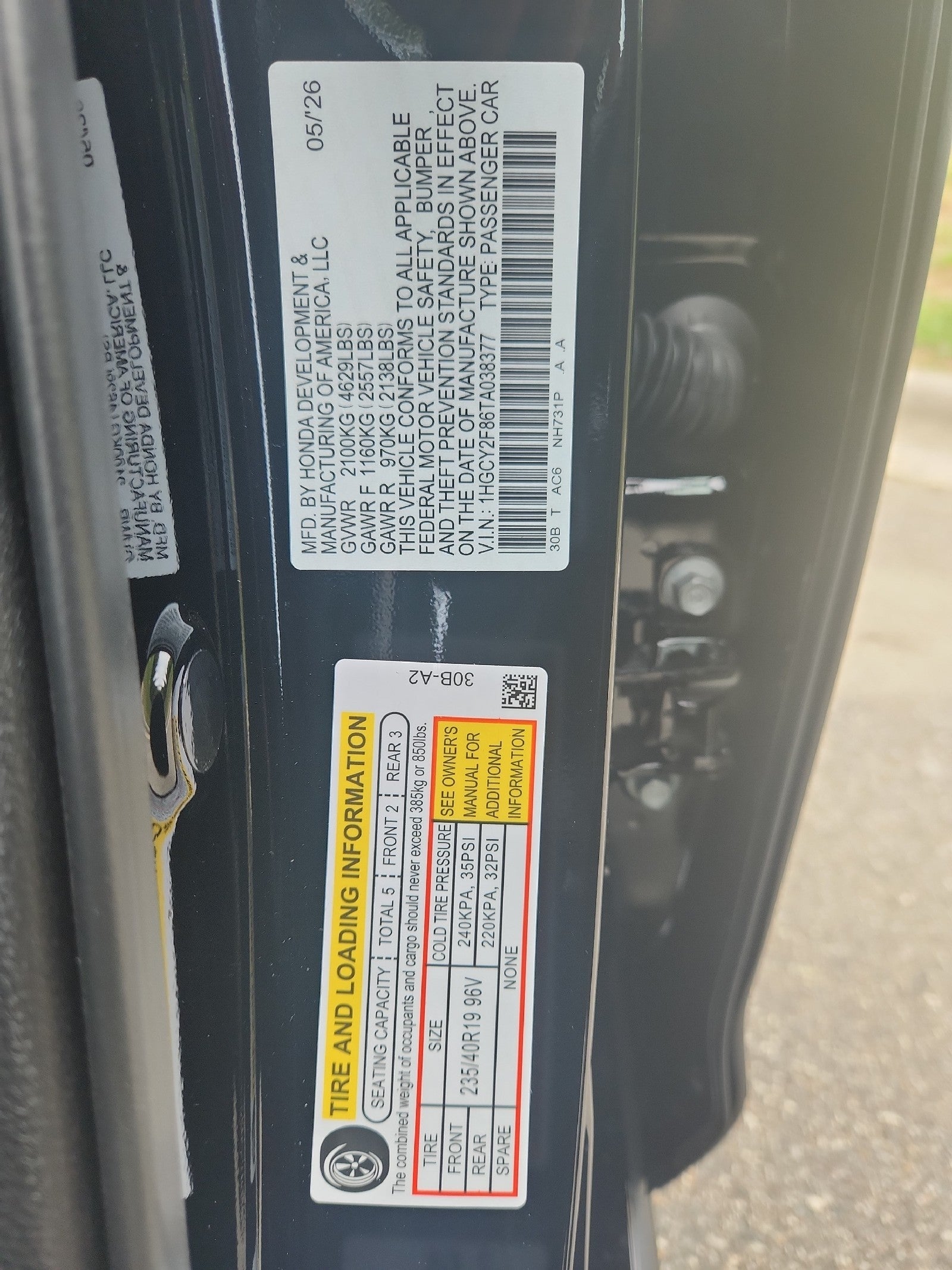 2026 Honda Accord Hybrid Touring