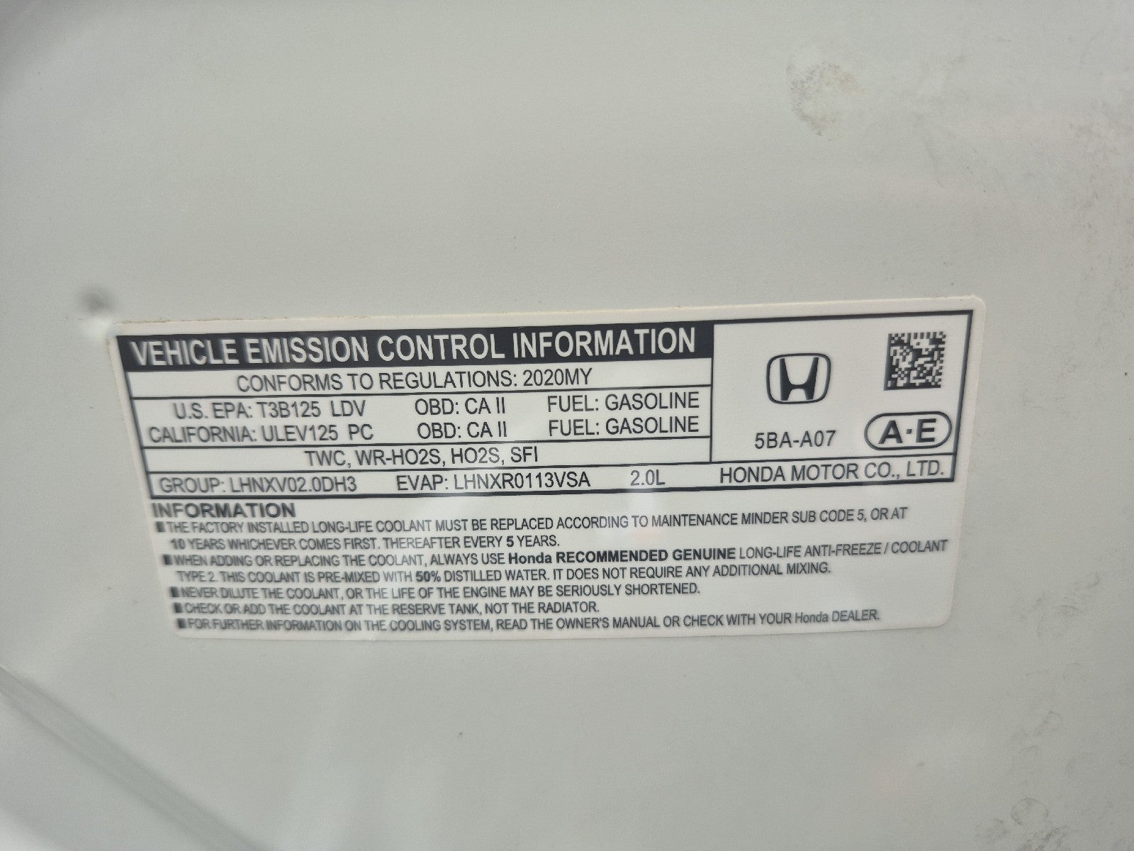 2020 Honda Civic Sedan Sport