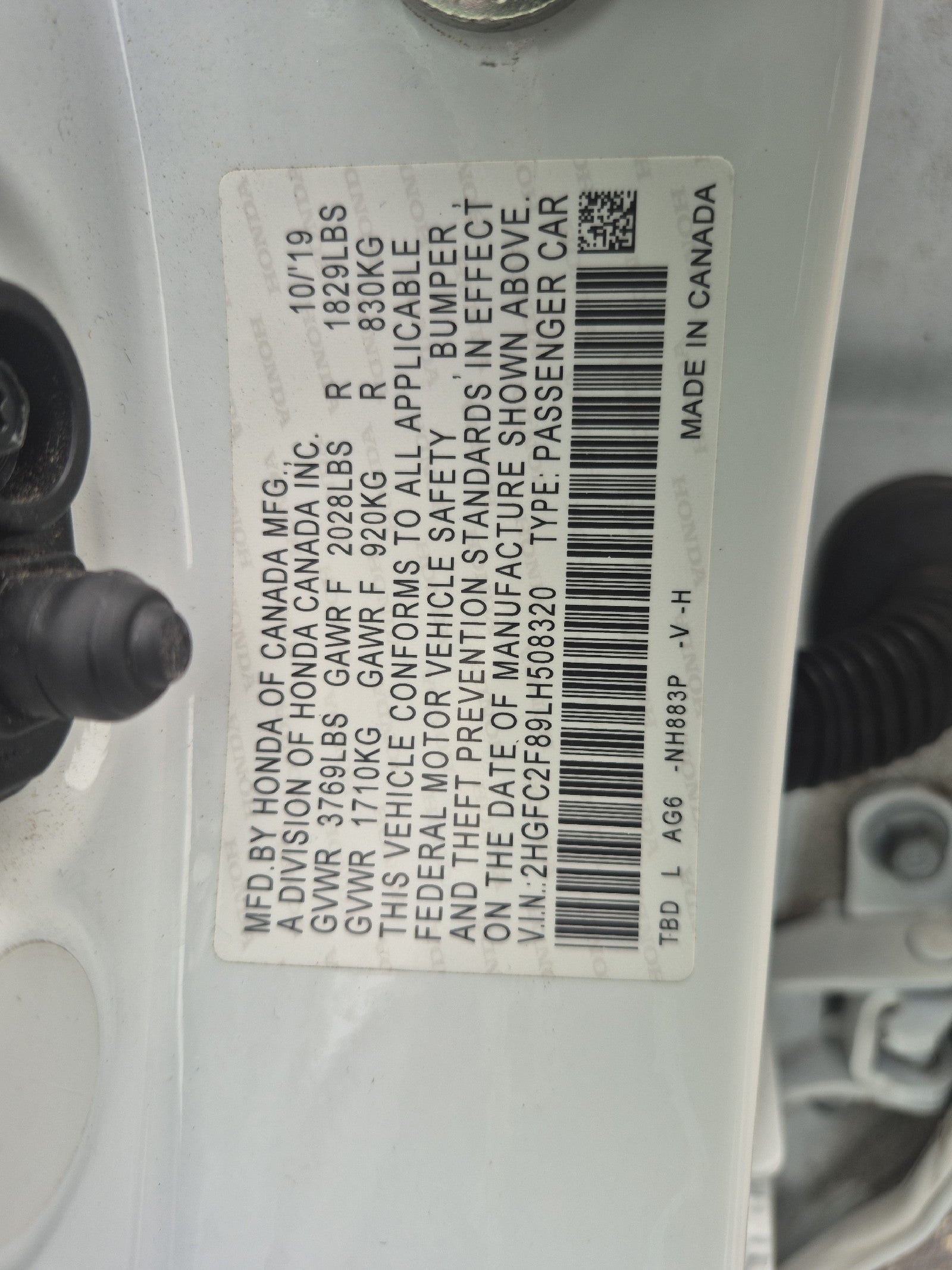 2020 Honda Civic Sedan Sport