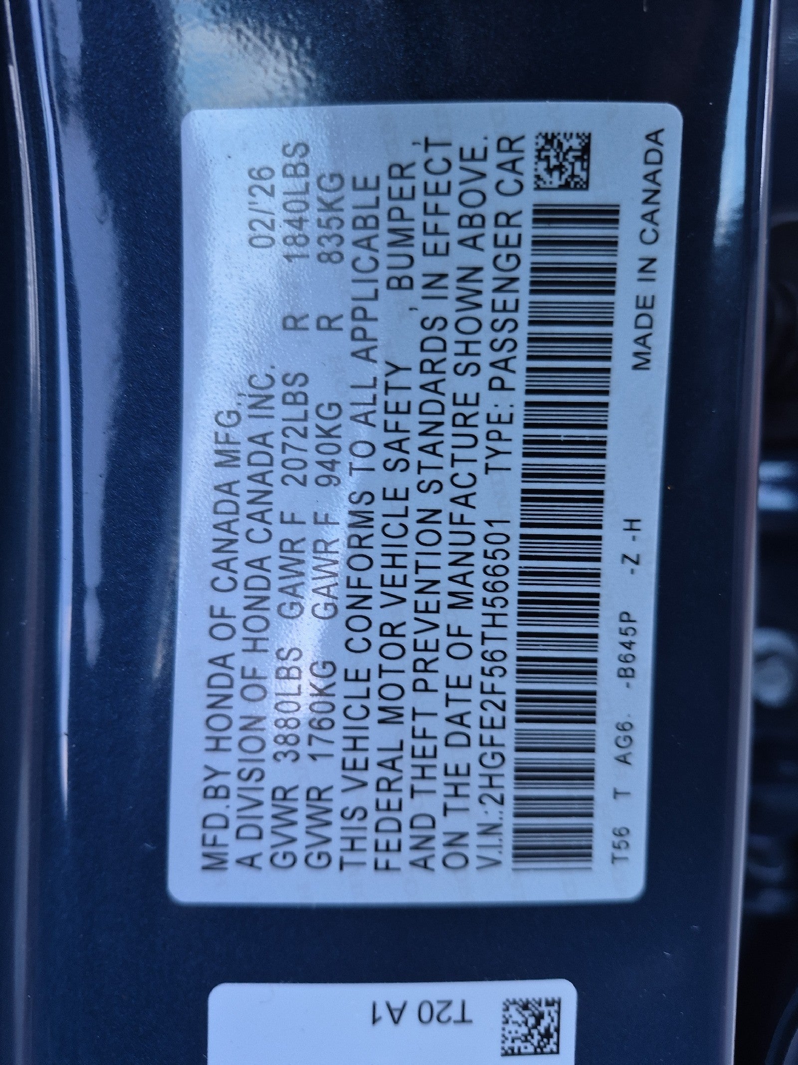 2026 Honda Civic Sedan Sport