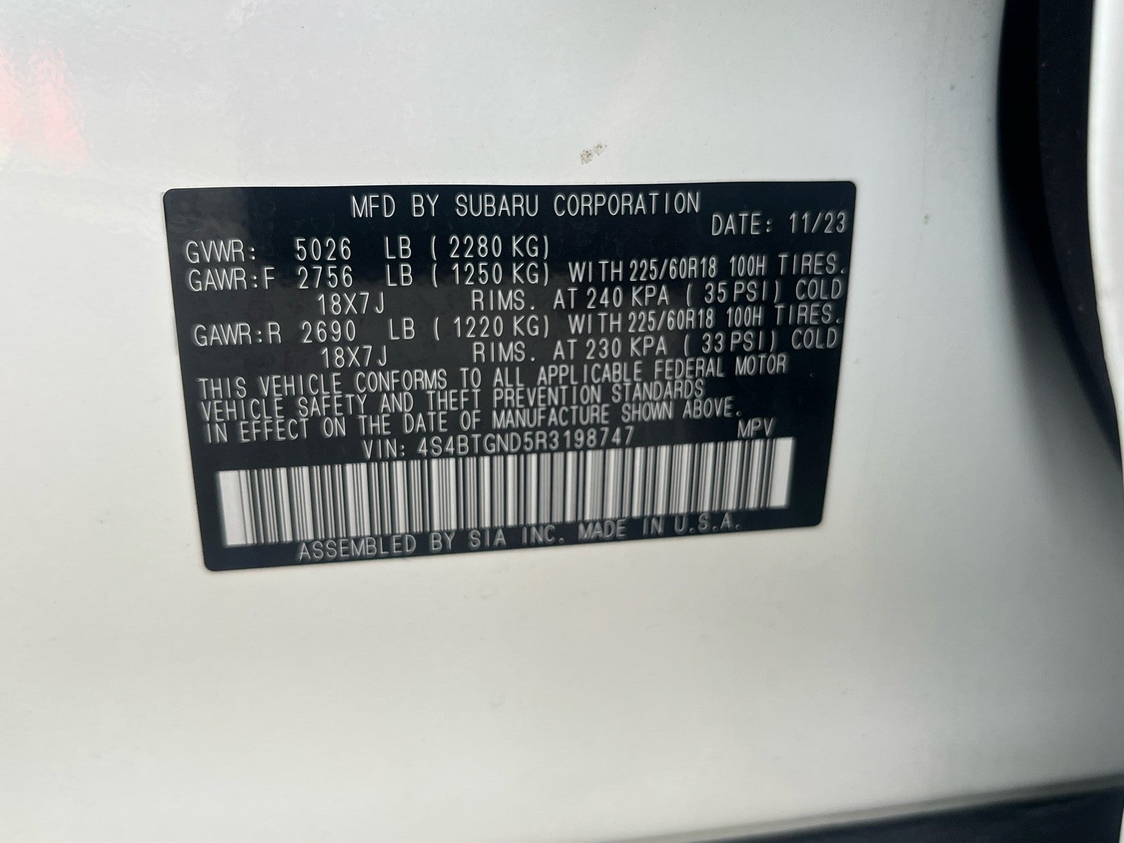 2024 Subaru Outback Limited XT