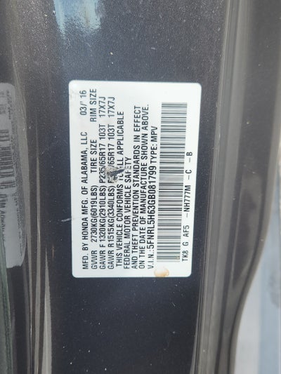 2016 Honda Odyssey EX-L