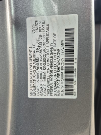 2026 Honda Odyssey EX-L