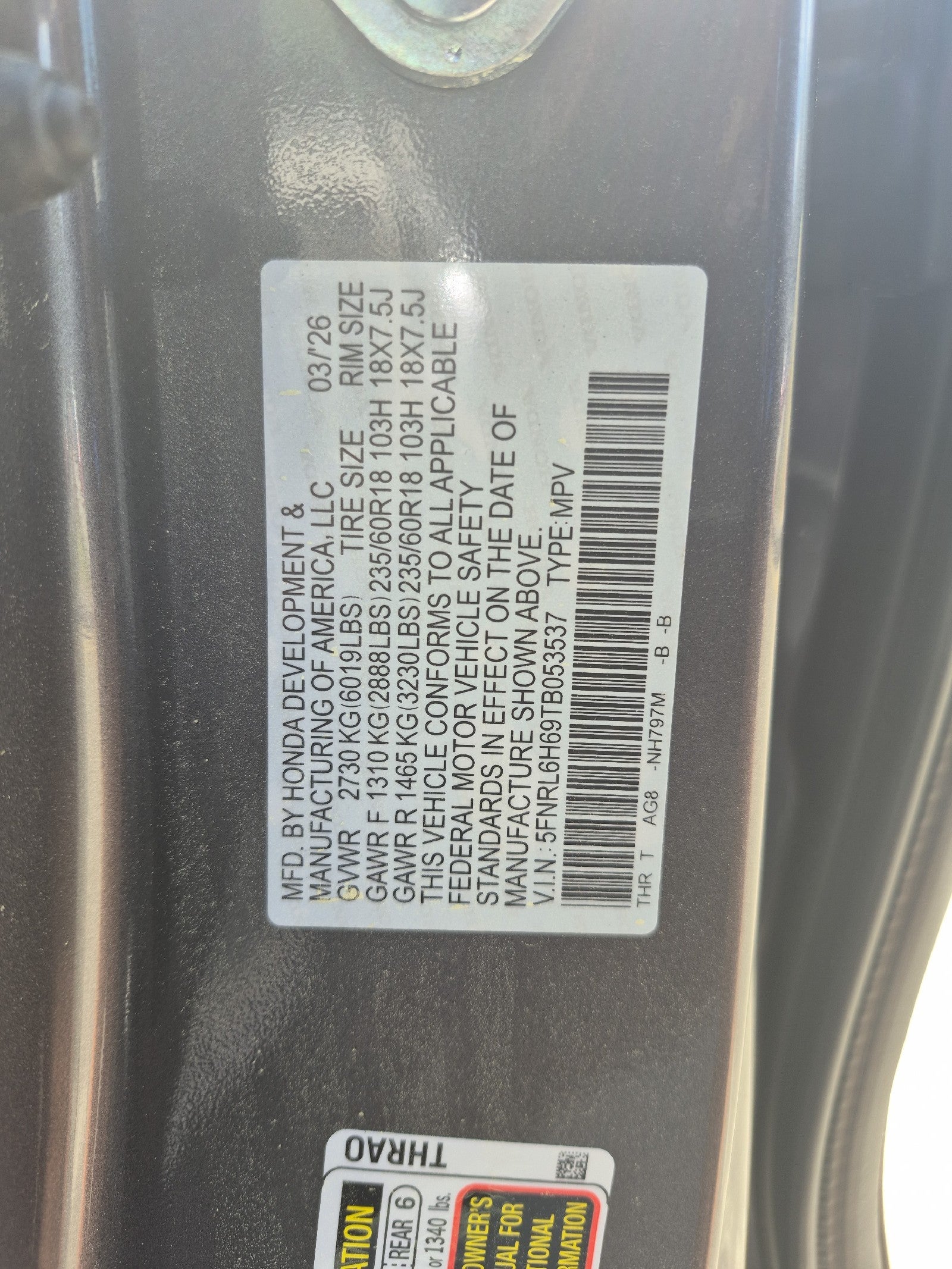 2026 Honda Odyssey EX-L