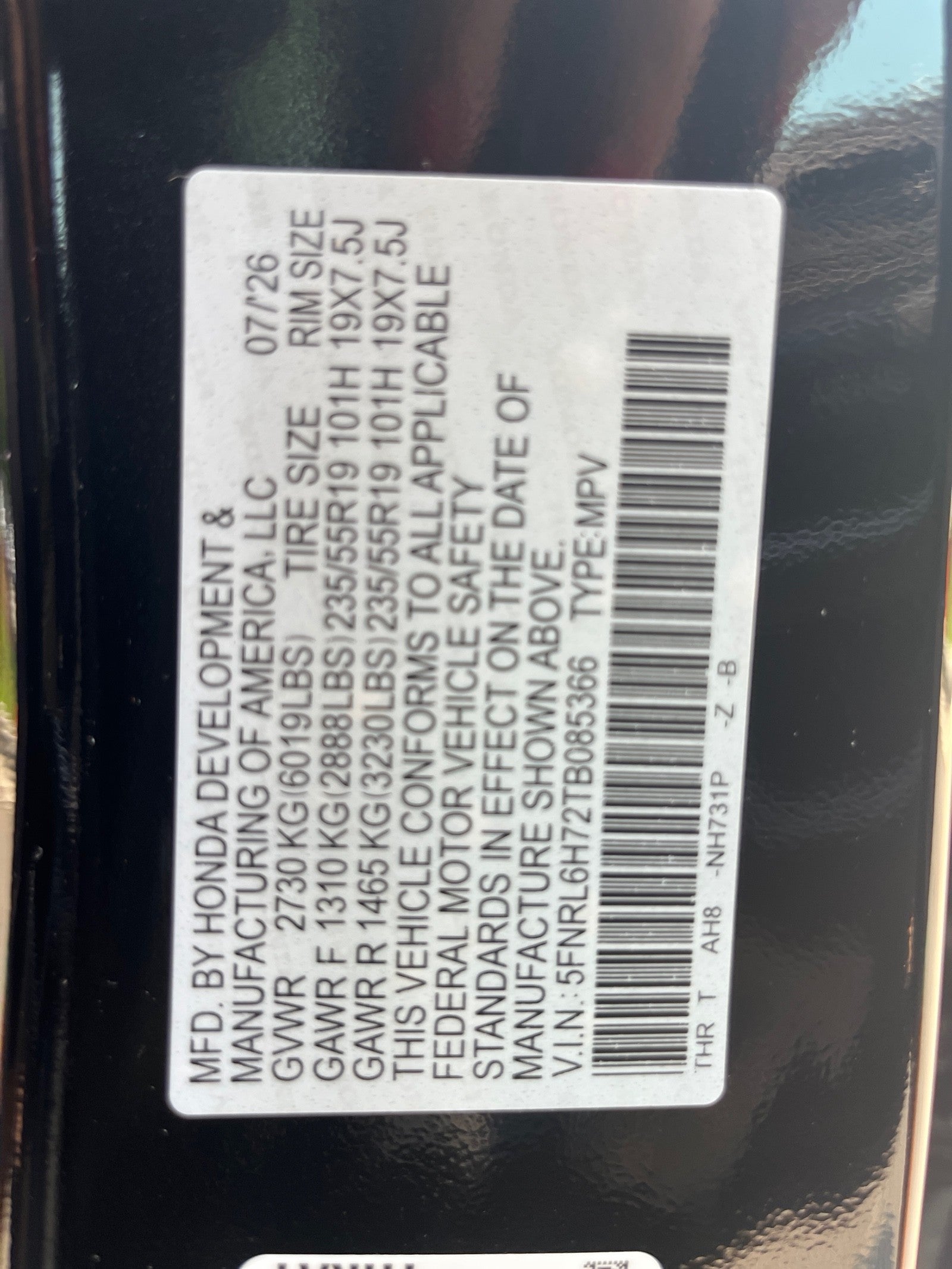 2026 Honda Odyssey Sport-L