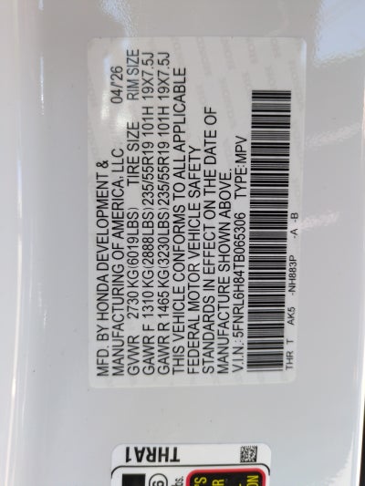 2026 Honda Odyssey Touring