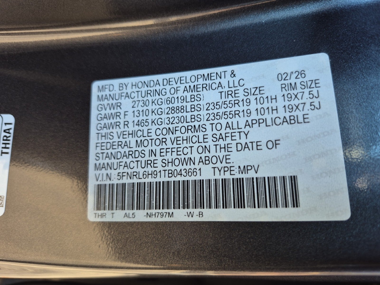 2026 Honda Odyssey Elite