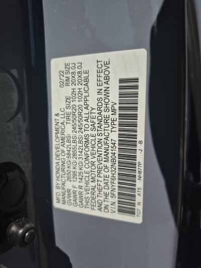 2022 Honda Pilot Sport