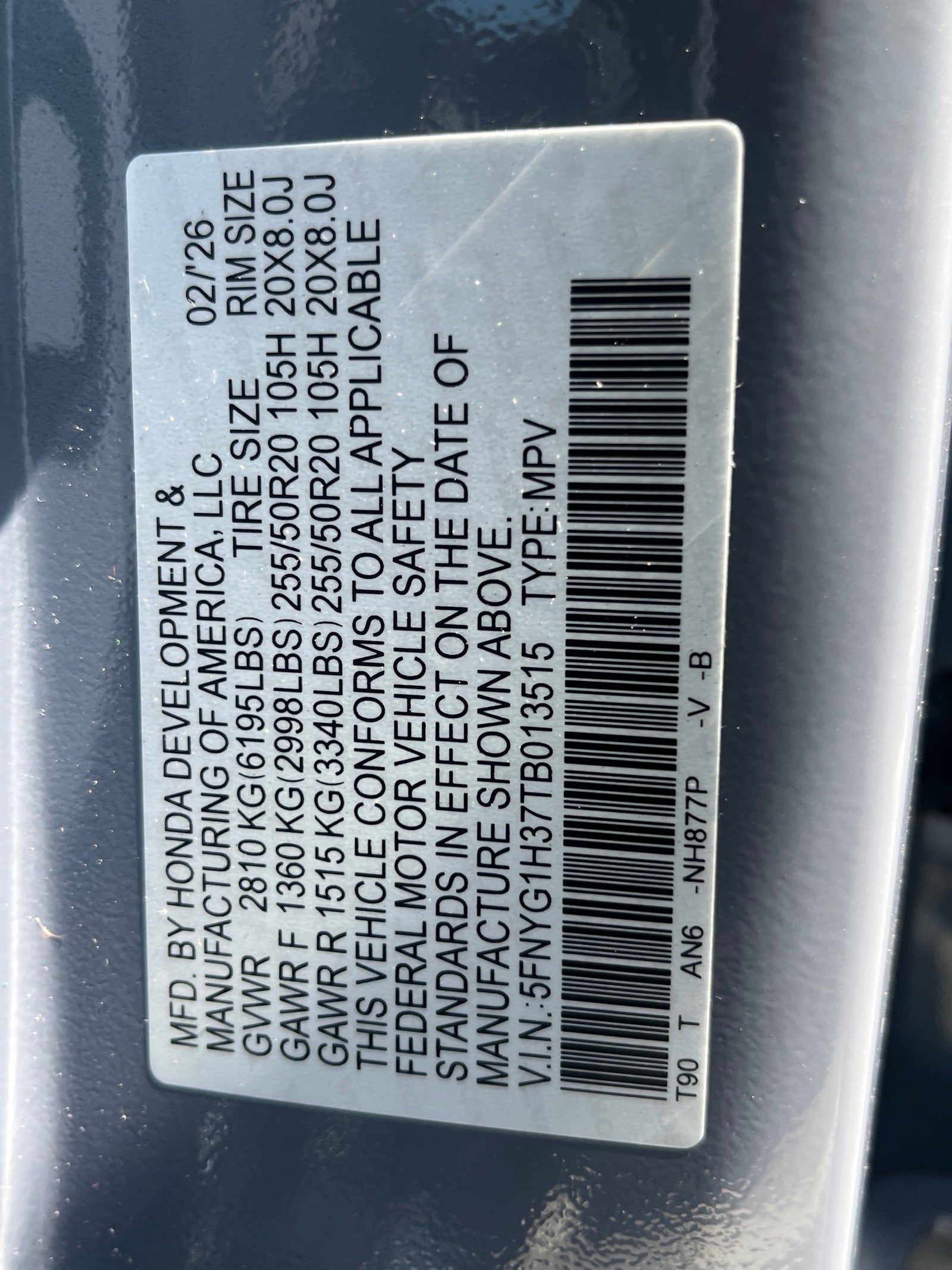 2026 Honda Pilot Sport