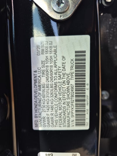 2026 Honda Ridgeline Black Edition