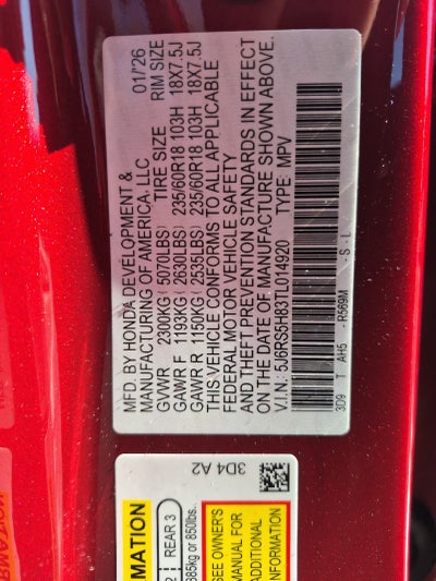 2026 Honda CR-V Hybrid Sport-L