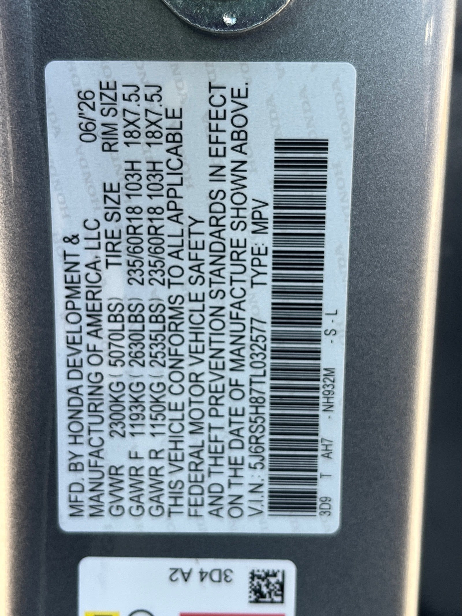 2026 Honda CR-V Hybrid Sport-L