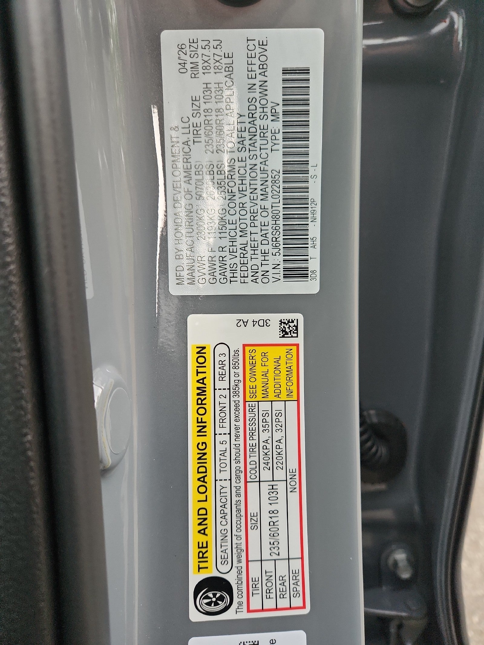 2026 Honda CR-V Hybrid Sport-L