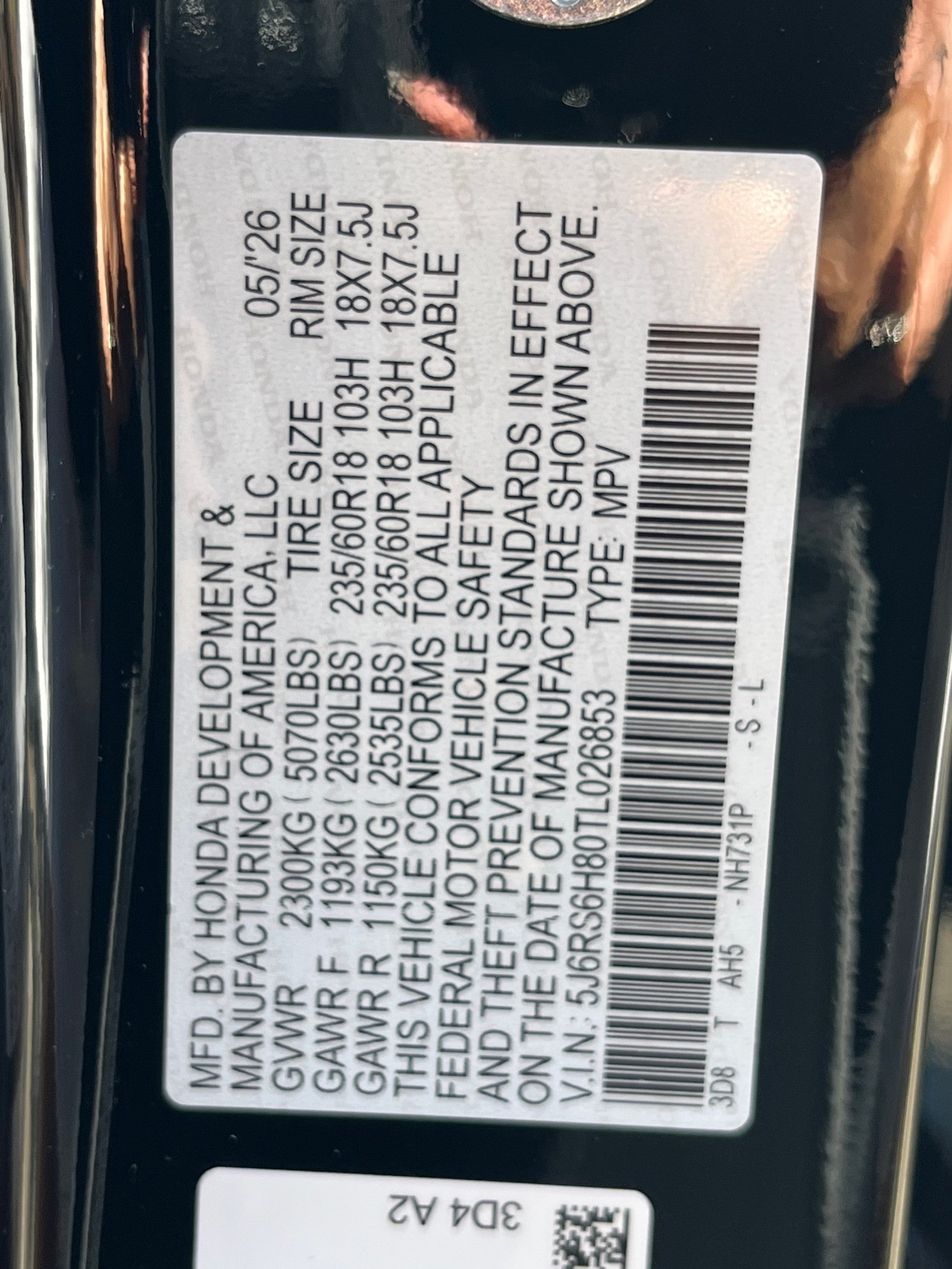 2026 Honda CR-V Hybrid Sport-L