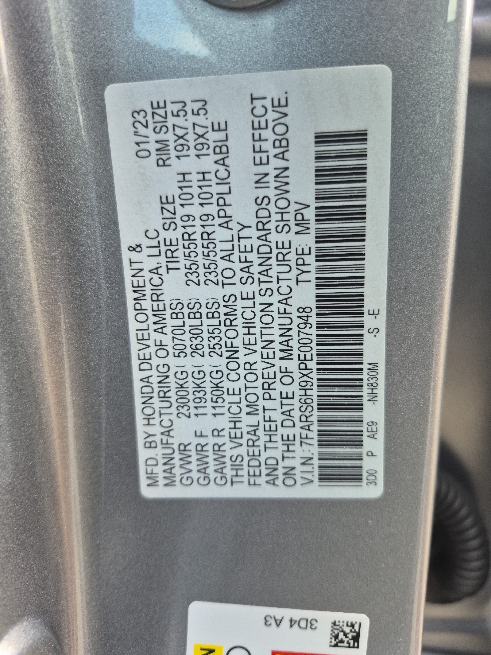 2023 Honda CR-V Hybrid Sport Touring