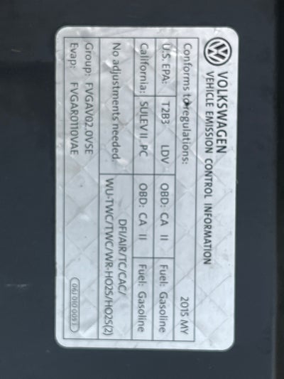 2015 Volkswagen Eos Komfort