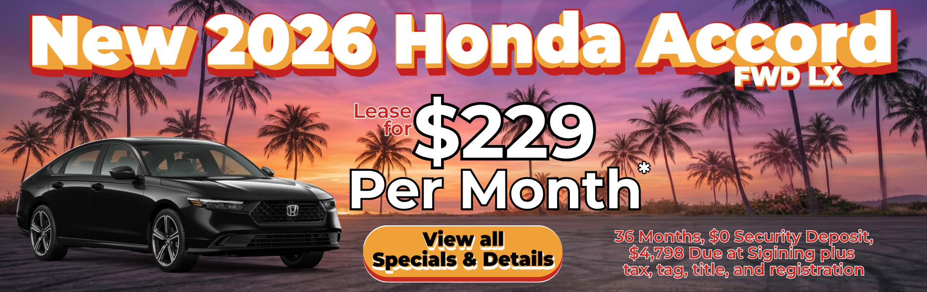 New 2026 Honda Accord special offer near Greensboro