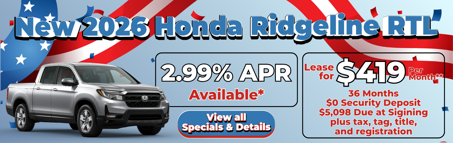 New 2026 Honda Passport special offer near Greensboro