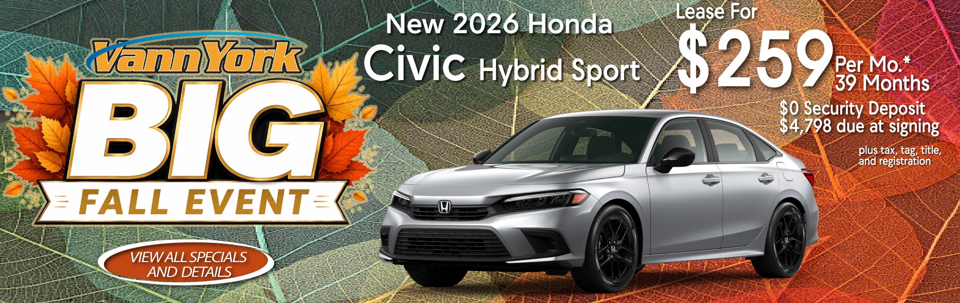 New 2026 Honda Civic Hybrid Sport Special