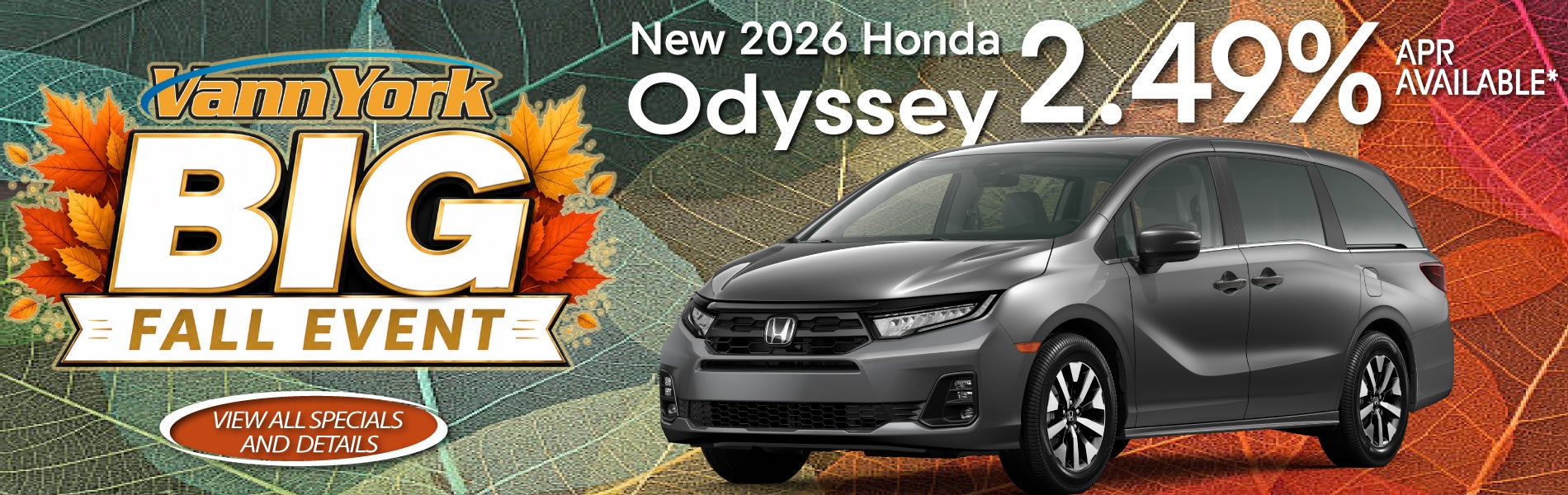 New 2026 Honda Odyssey Special