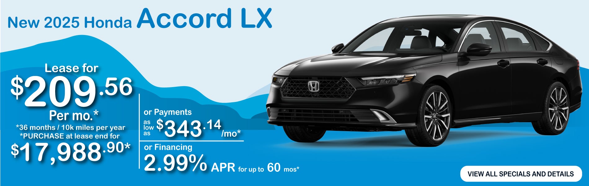 New 2025 Honda Accord special offer near Greensboro