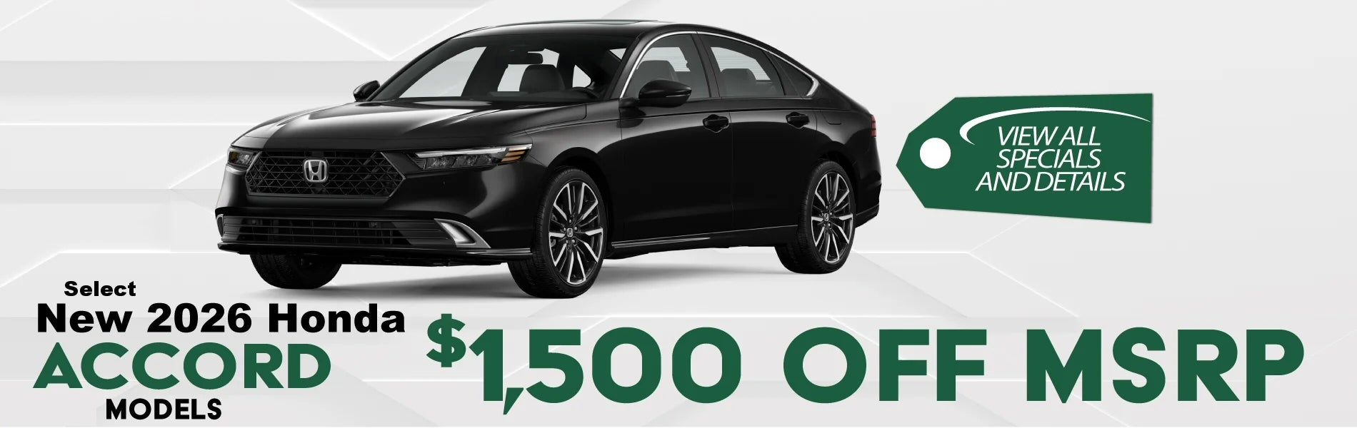 2026 Honda Accord - up to $1,500 off MSRP