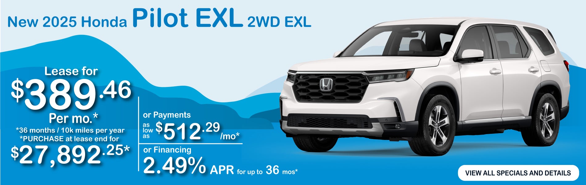 New 2025 Honda Pilot special offer near Greensboro